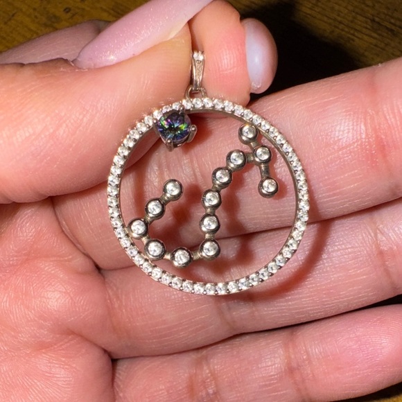 Elegant Silver Zodiac Scorpio Pendant - Picture 5 of 8